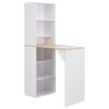 vidaXL Bartisch mit Schrank Wei&szlig; 115x59x200 cm