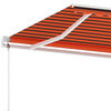 vidaXL Standmarkise Automatisch 600x350 cm Orange/Braun
