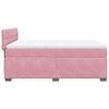 vidaXL Boxspringbett mit Matratze Rosa 140x190 cm Samt