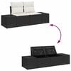 vidaXL Garten-Sofa-Set mit Kissen 8 pcs Schwarz und Creme Poly-Rattan