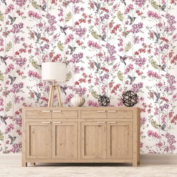 DUTCH WALLCOVERINGS Tapete Kolibri Rosa