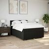 vidaXL Boxspringbett mit Matratze Schwarz 140x190 cm Stoff