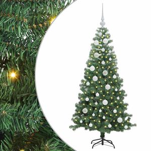 vidaXL Weihnachtsbaum mit 150 LEDs mit St&auml;nder Gr&uuml;n 120 cm PVC