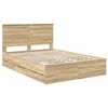 vidaXL Bettrahmen Sonoma-Eiche 135 x 190 cm Ingenieurs Holz