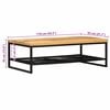 vidaXL Couchtisch Braun und Schwarz 110 x 55 x 35 cm Massivholz Mango