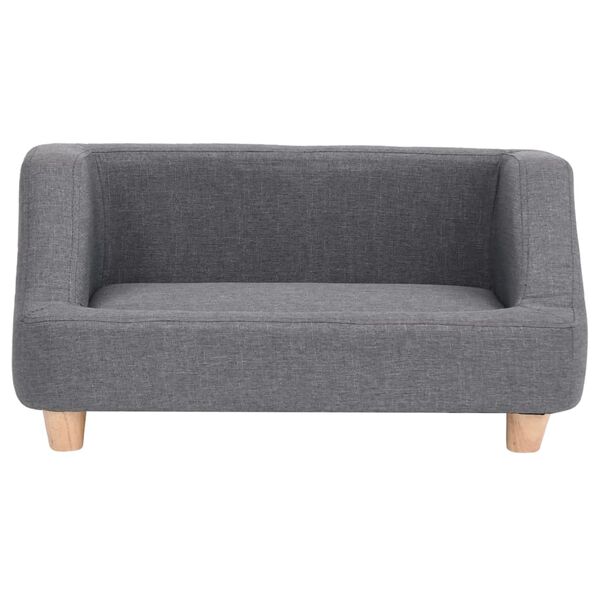 vidaXL Hundesofa Grau 95x63x39 cm Leinen