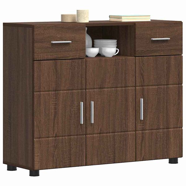 vidaXL Holzschrank mit Speicher Braun Eichen-Optik 88,5 x 30,5 x 73 cm