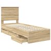 vidaXL Bettrahmen Sonoma-Eiche 75 x 190 cm Ingenieurs Holz