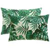 vidaXL Kissenbezug 2 pcs HEERLEN Blattmuster 50 x 80 cm Polyester