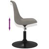vidaXL Esszimmerstühle 4 Stk. Drehbar Hellgrau Samt