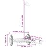 vidaXL Fahrradanh&auml;nger Schwarz 126x63x34 cm Eisen