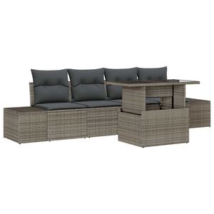 vidaXL Garten-Sofa-Set 5 stk. Grau