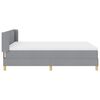 vidaXL Boxspringbett mit Matratze Hellgrau 200 x 160 cm Stoff