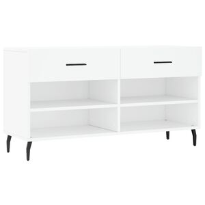 vidaXL Schuhbank Wei&szlig; 102x35x55 cm Holzwerkstoff
