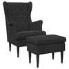 vidaXL Sessel mit Fu&szlig;hocker 2 stk. Schwarz Samt