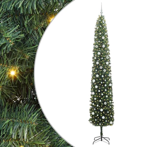 vidaXL Künstlicher Weihnachtsbaum mit 300 LEDs mit Ständer Grün 300 cm