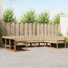 vidaXL Outdoor-Sofagarnitur mit Kissen 9 pcs Natur und Beige
