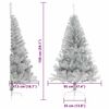 vidaXL K&uuml;nstlicher vorbeleuchteter Weihnachtsbaum Silber 150 cm PET