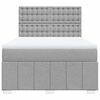 vidaXL Boxspringbett mit Matratze Hellgrau 140x200 cm Stoff
