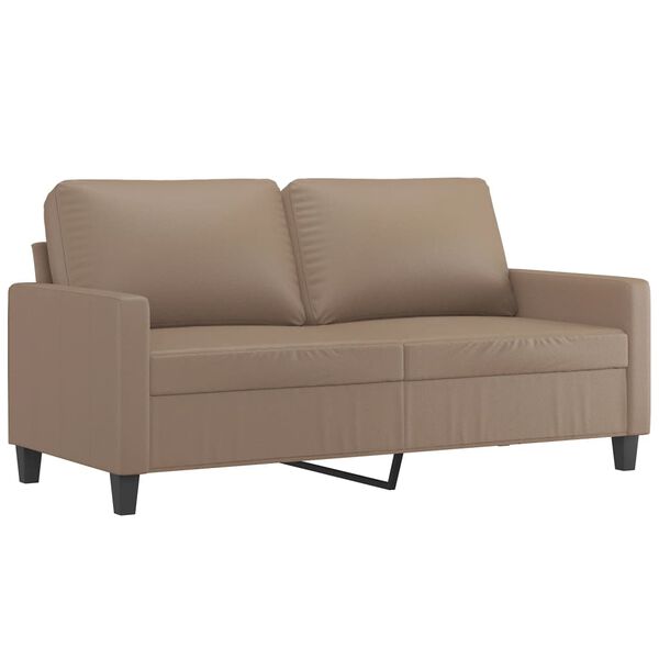 vidaXL 2-Sitzer-Sofa Cappuccino-Braun 140 cm Kunstleder