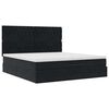 vidaXL Ottoman-Bett mit Matratzen Schwarz 200x200 cm Samt