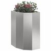 vidaXL Eckpflanzer Silber 30 x 30 x 50 cm Edelstahl