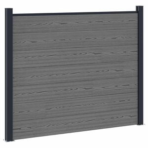 vidaXL Zaunelement WPC und Aluminium Grau