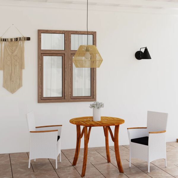 vidaXL 3-tlg. Garten-Essgruppe Wei&szlig;