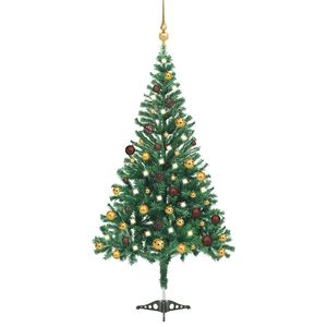 vidaXL K&uuml;nstlicher Weihnachtsbaum Beleuchtung Kugeln 150cm 380 Zweige