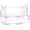 vidaXL Wandregale mit Stangen 2 Stk. Sonoma-Eiche 40x25x30 cm