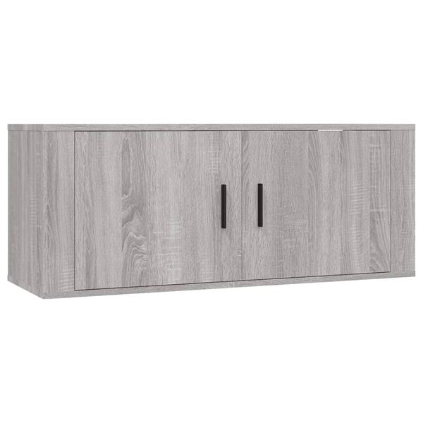 vidaXL 2-tlg. TV-Schrank-Set Grau Sonoma Holzwerkstoff
