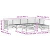 vidaXL Garten-Lounge-Set 7 pcs Wachsbraun Massives Kiefernholz