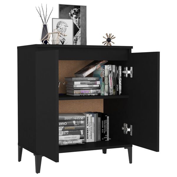 vidaXL Sideboard Schwarz 60x35x70 cm Holzwerkstoff
