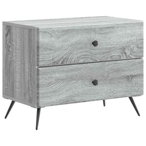 vidaXL Nachttisch Sonoma-Grau 62 x 34,5 x 47,5 cm Holzwerkstoff