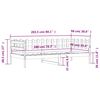 vidaXL Tagesbett ohne Matratze Wei&szlig; 90x200 cm Massivholz Kiefer