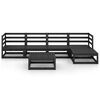 vidaXL 6-tlg. Garten-Lounge-Set Schwarz Massivholz Kiefer