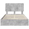 vidaXL Aufbewahrungsbett Beton Grau 135 x 190 cm Holzwerkstoff