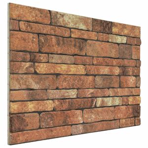 vidaXL Wandpaneele 10 stk. 100 x 50 cm Braun und Wei&szlig; EPS-Schaum