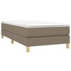 vidaXL Boxspringbett mit Matratze Taupe 80x200 cm Stoff