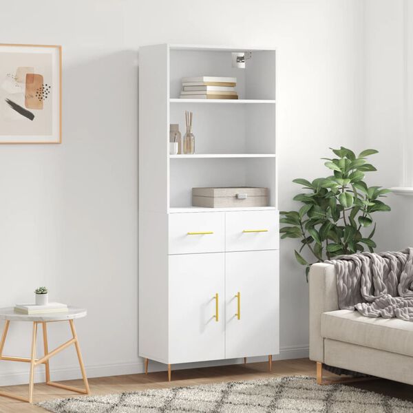vidaXL Highboard Wei&szlig; 69,5x34x180 cm Holzwerkstoff
