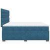 vidaXL Boxspringbett mit Matratze Blau 200x200 cm Samt