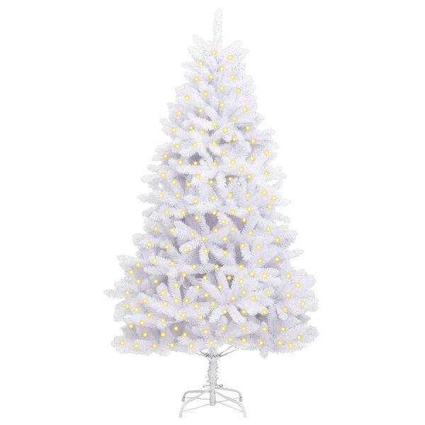 vidaXL K&uuml;nstlicher Weihnachtsbaum Wei&szlig; 240 cm PVC und Metall