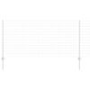 vidaXL Zaun mit Pfosten Silber 1 x 25 m Stahl