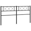 vidaXL Ersatz-Kopfteil Metall Schwarz 160 cm