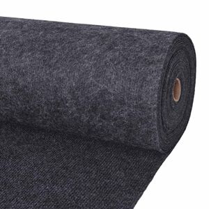 vidaXL Teppich Anthrazit 1,2 x 20 m Polyester