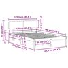 vidaXL Bettrahmen mit Kopfteil Natur 120 x 190 cm Massives Kiefernholz