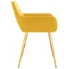 vidaXL Esszimmerst&uuml;hle 4 Stk. Gelb Samt