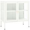 vidaXL Sideboard Wei&szlig; 70x35x70 cm Stahl und Glas