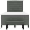 vidaXL Boxspringbett mit Matratze Dunkelgrau 120 x 190 cm Stoff