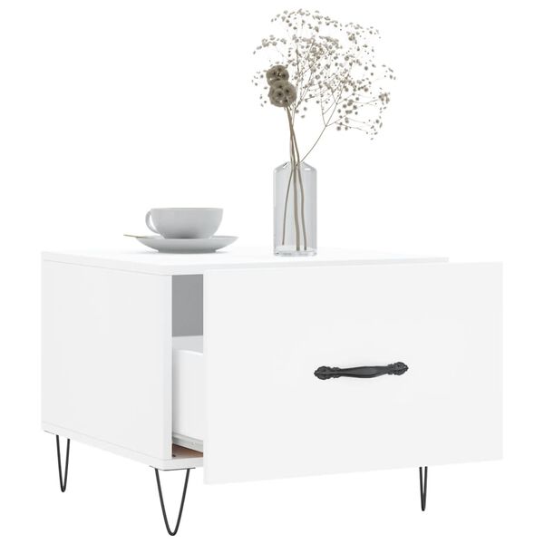 vidaXL Couchtisch Wei&szlig; 50x50x40 cm Holzwerkstoff